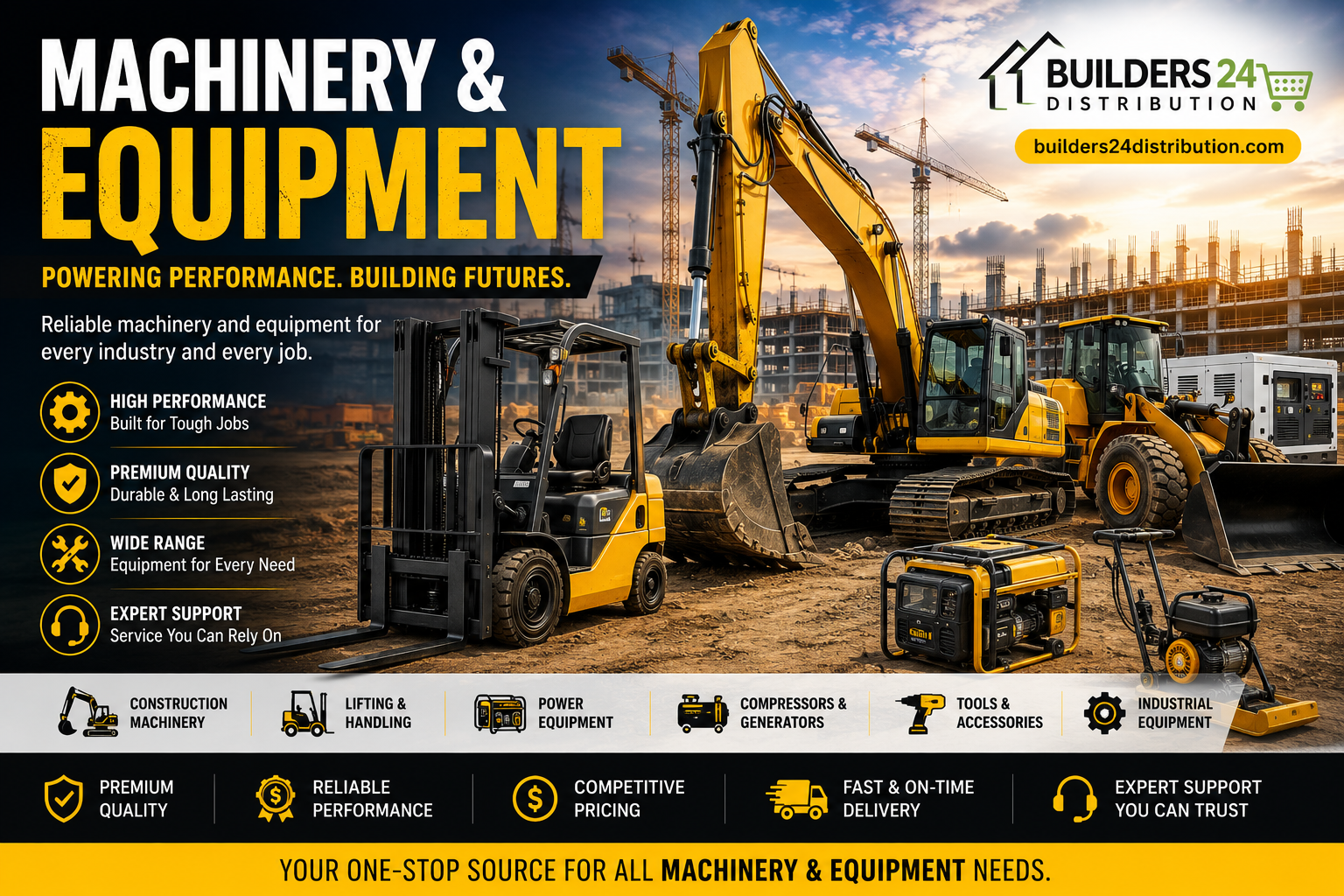 Builders24 Distribution supplies machinery and equipment